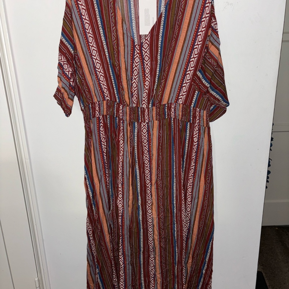 BloomChic Orange Brown Maxi Sundress